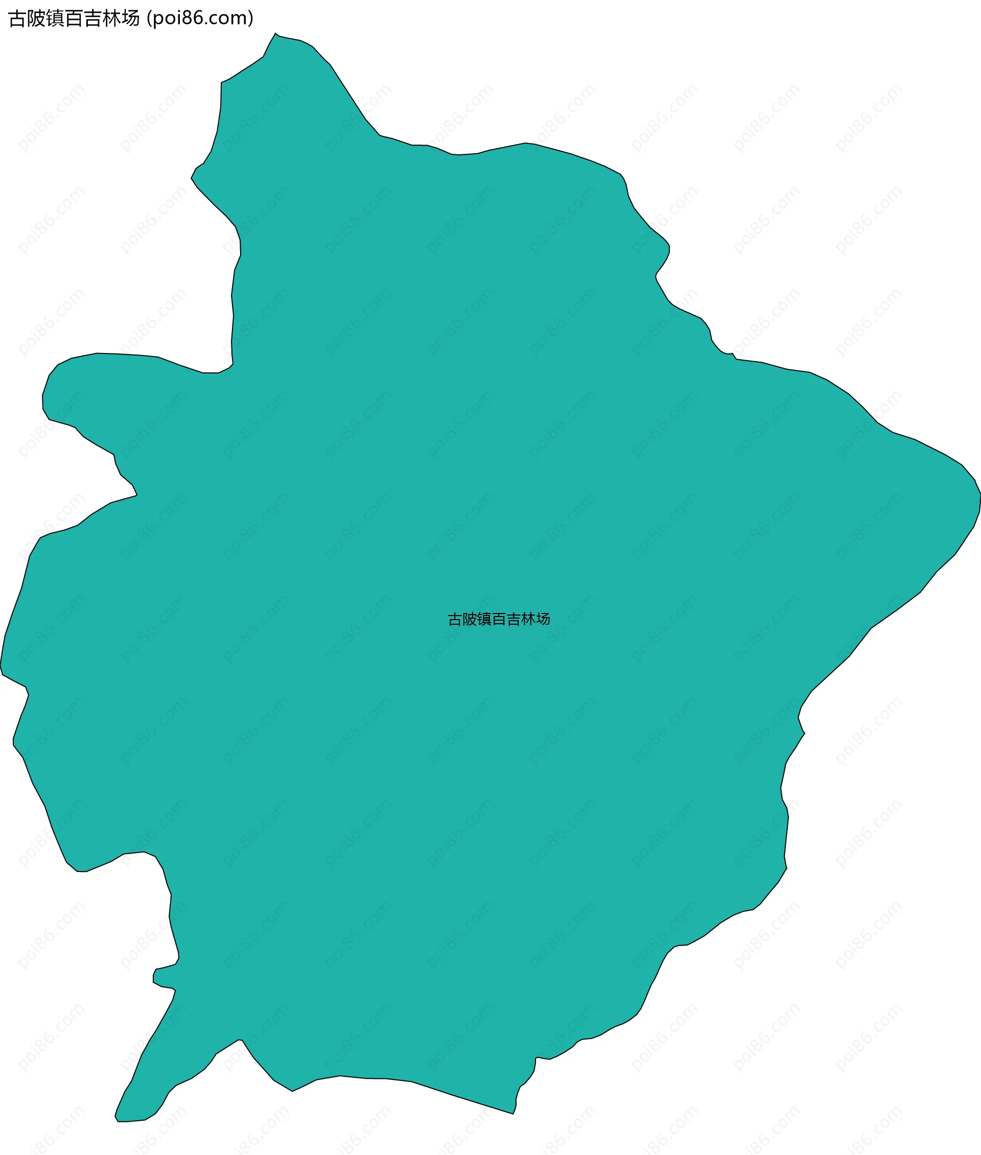 古陂镇百吉林场边界地图