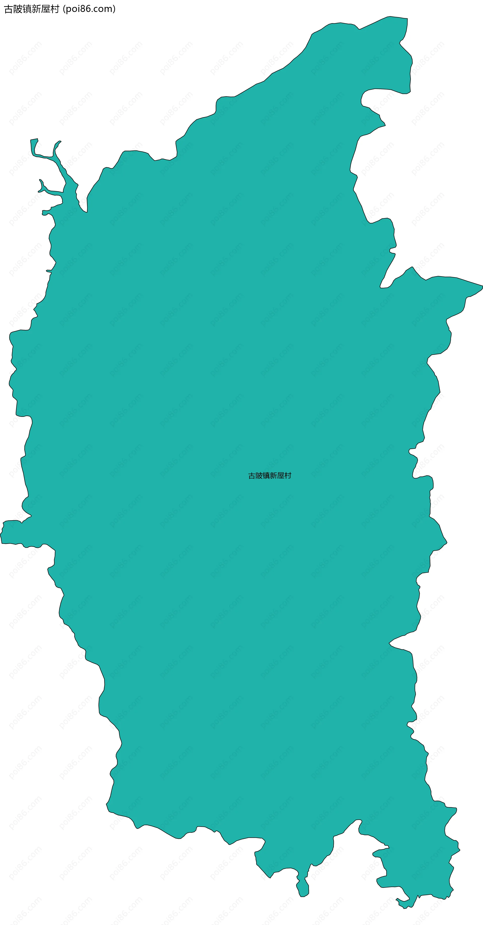 古陂镇新屋村边界地图