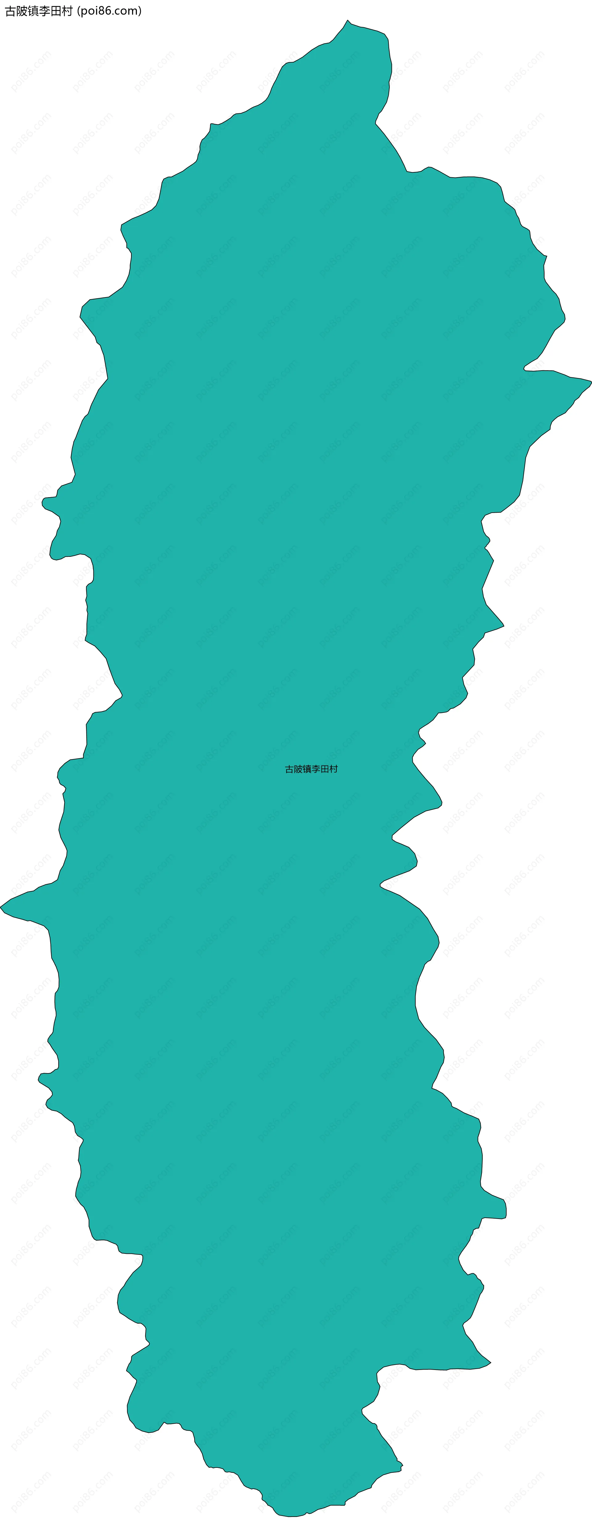 古陂镇李田村边界地图