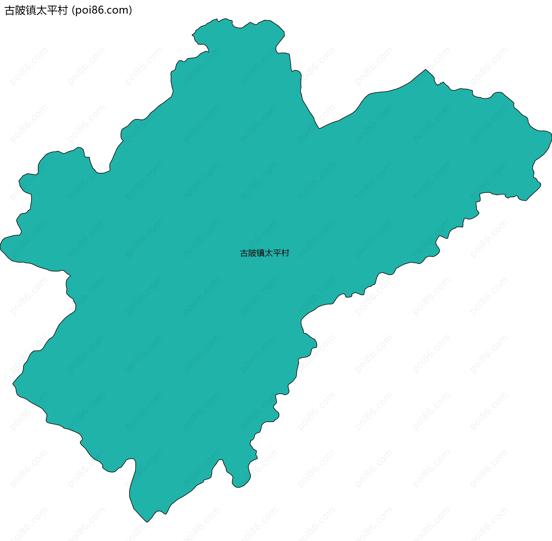 古陂镇太平村边界地图