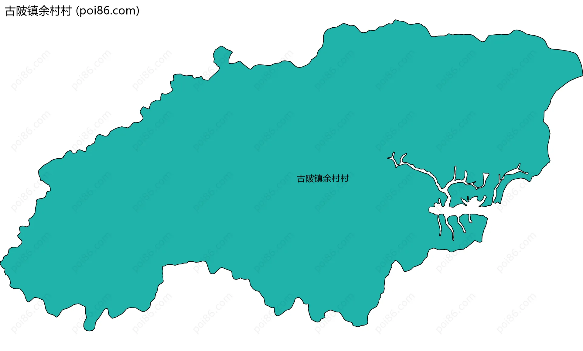 古陂镇余村村边界地图