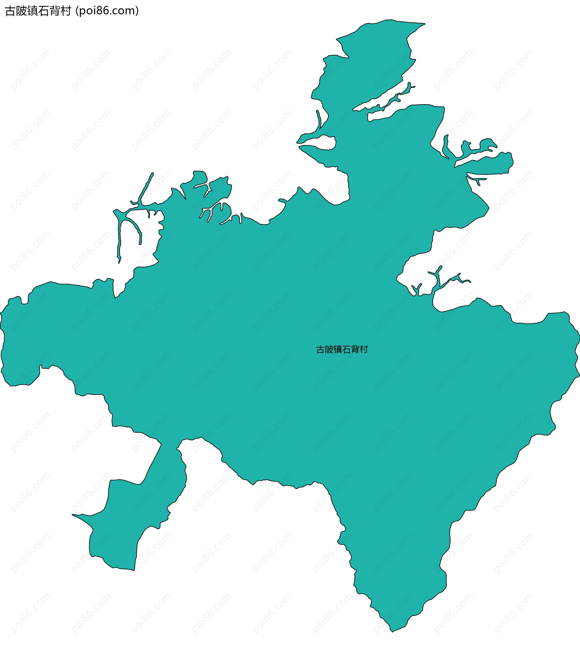 古陂镇石背村边界地图