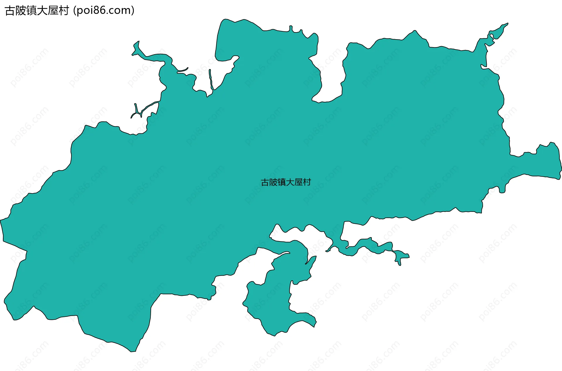 古陂镇大屋村边界地图