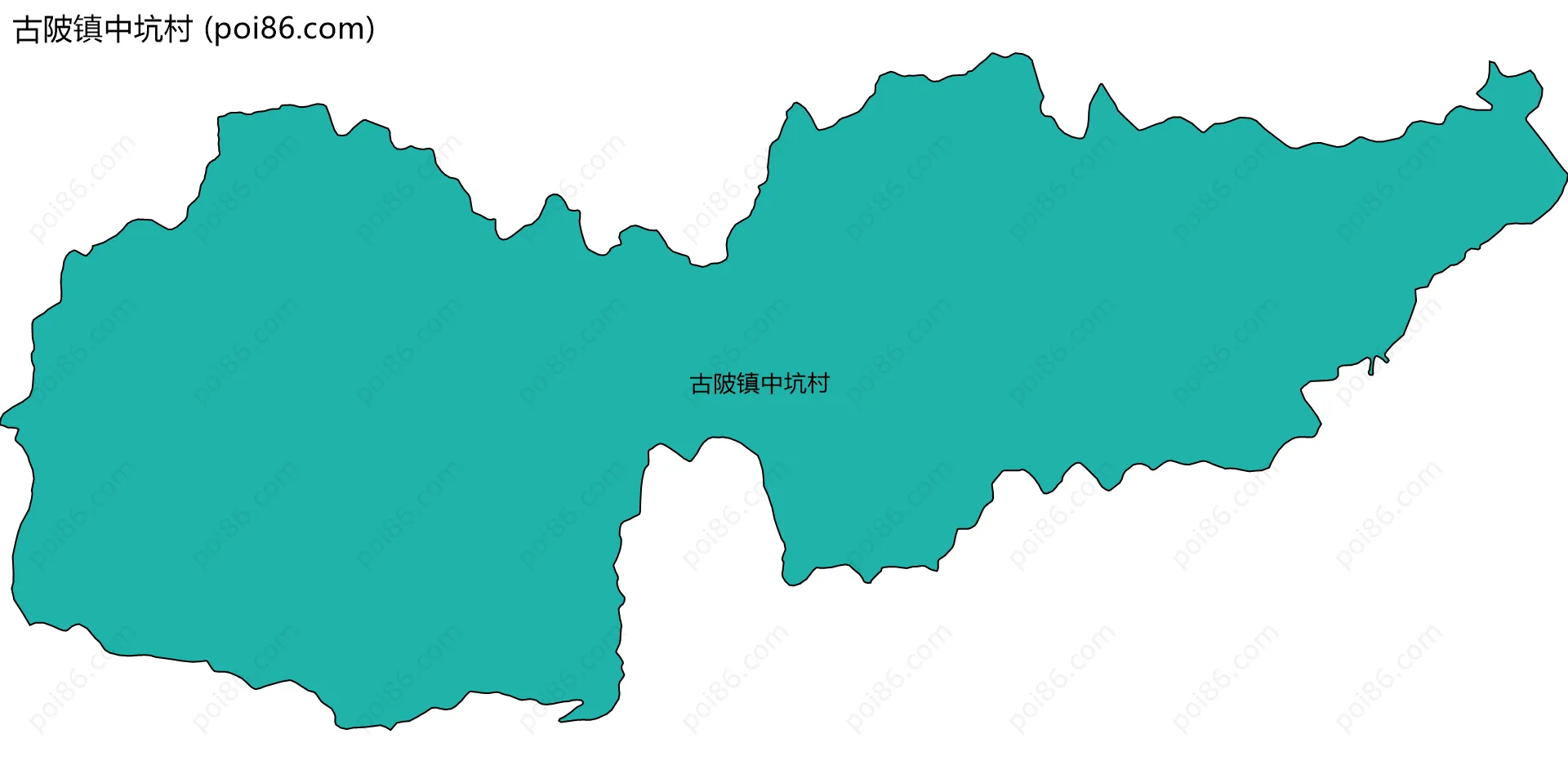 古陂镇中坑村边界地图