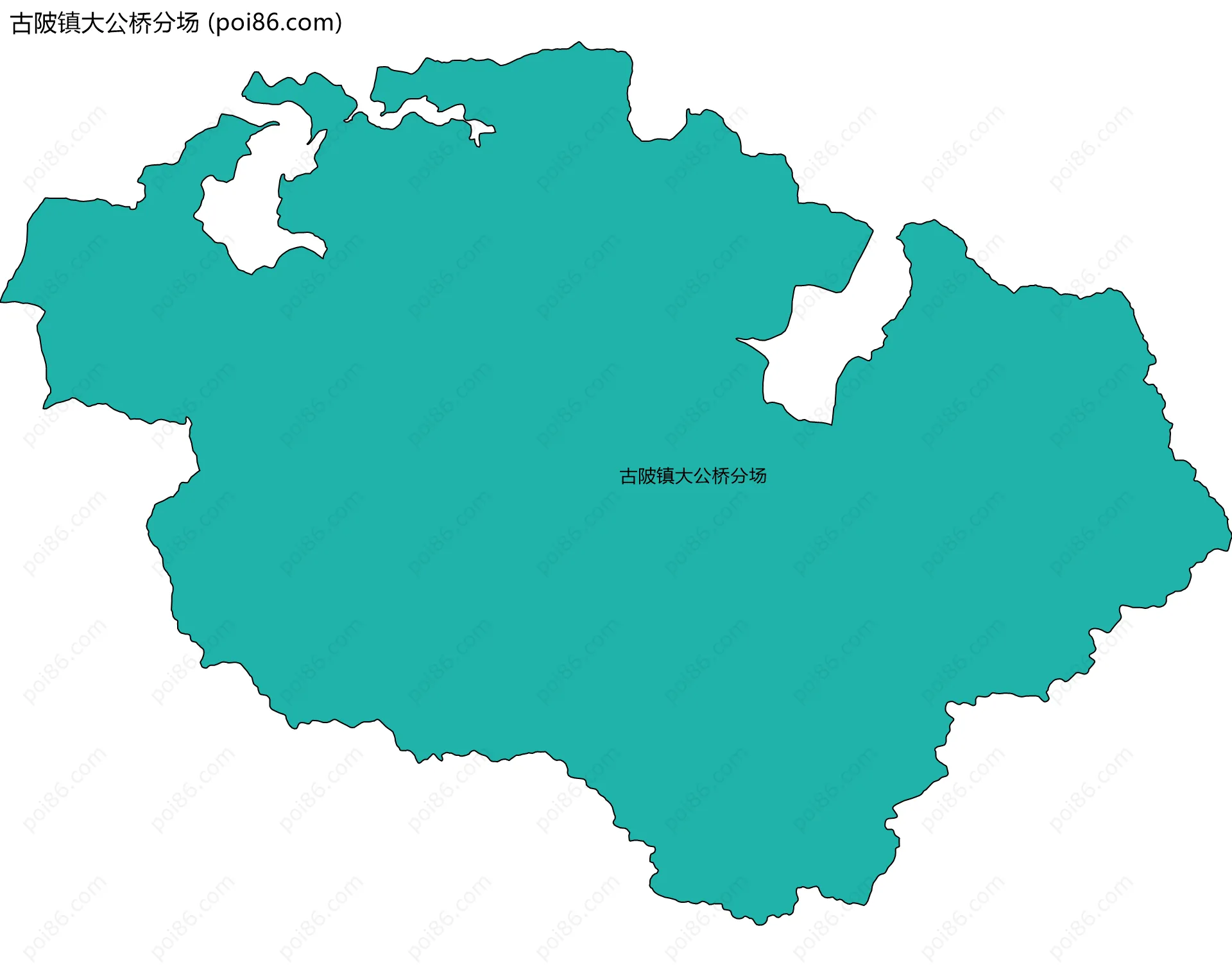 古陂镇大公桥分场边界地图