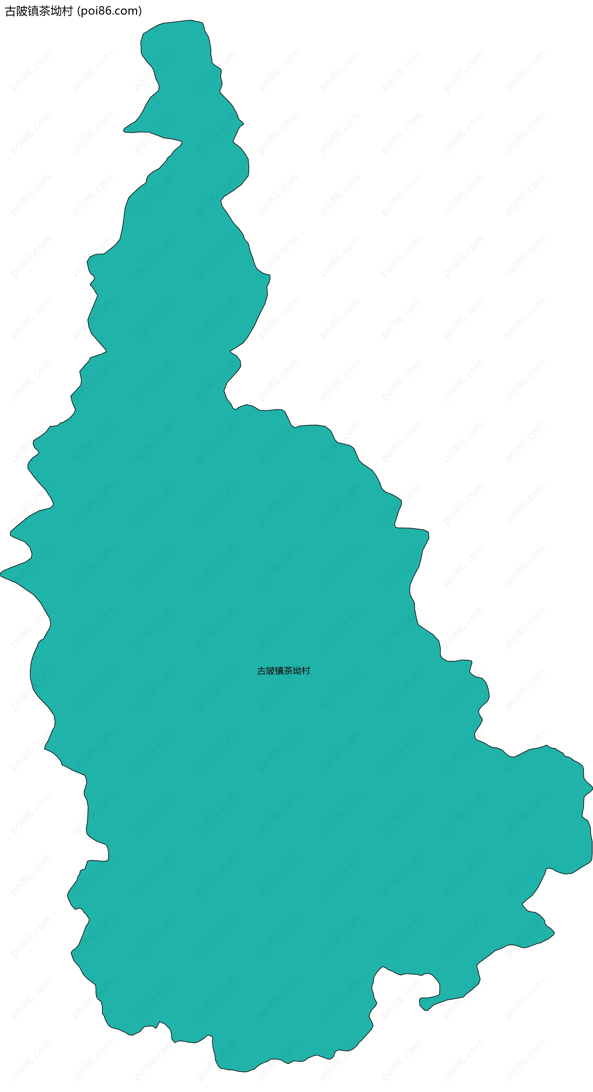 古陂镇茶坳村边界地图