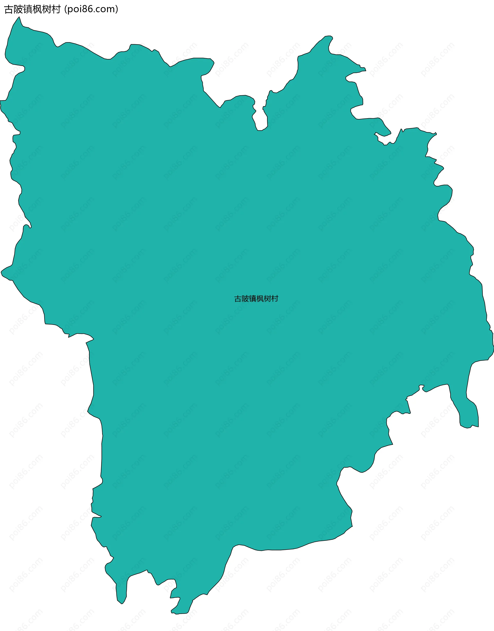 古陂镇枫树村边界地图