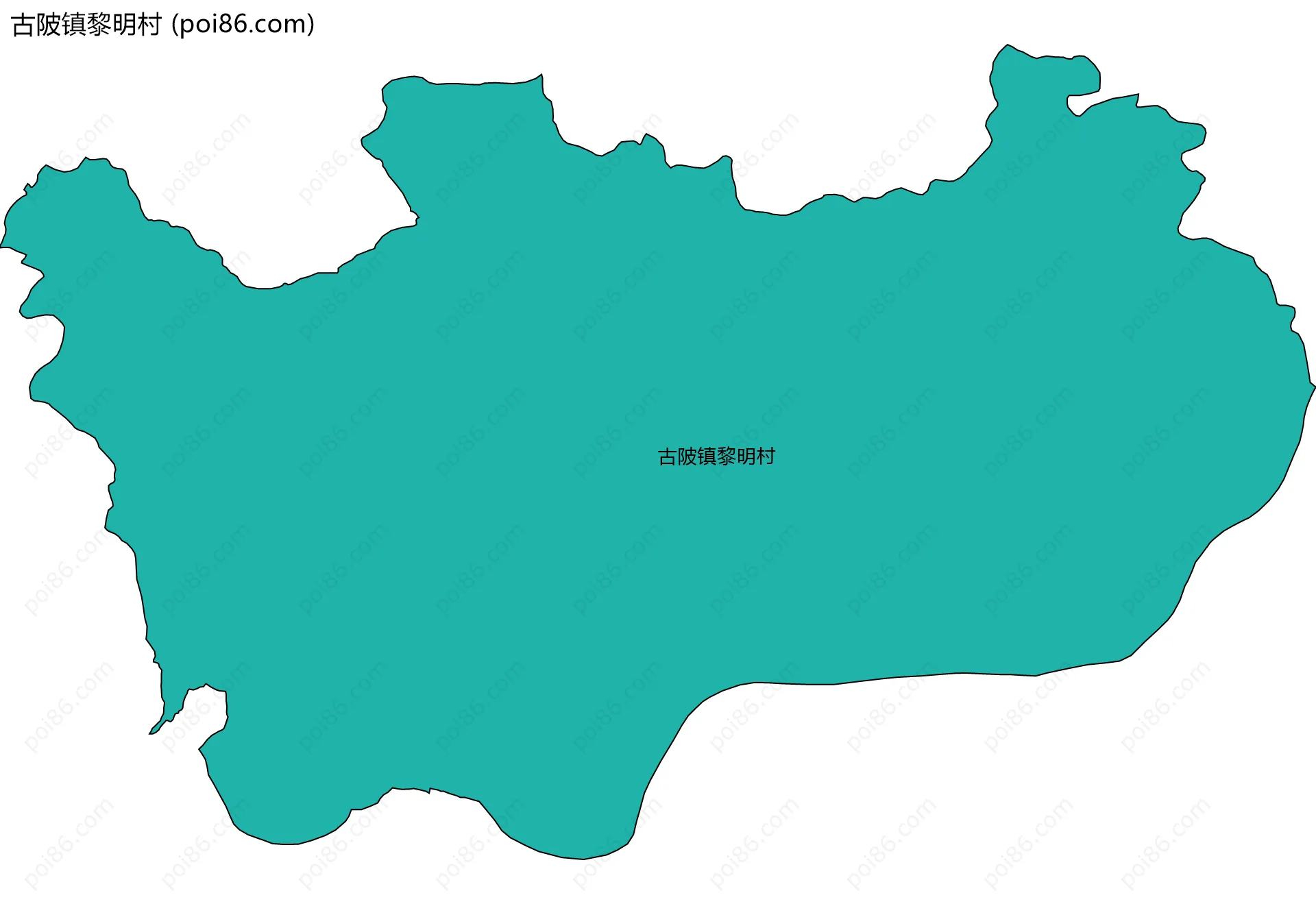 古陂镇黎明村边界地图