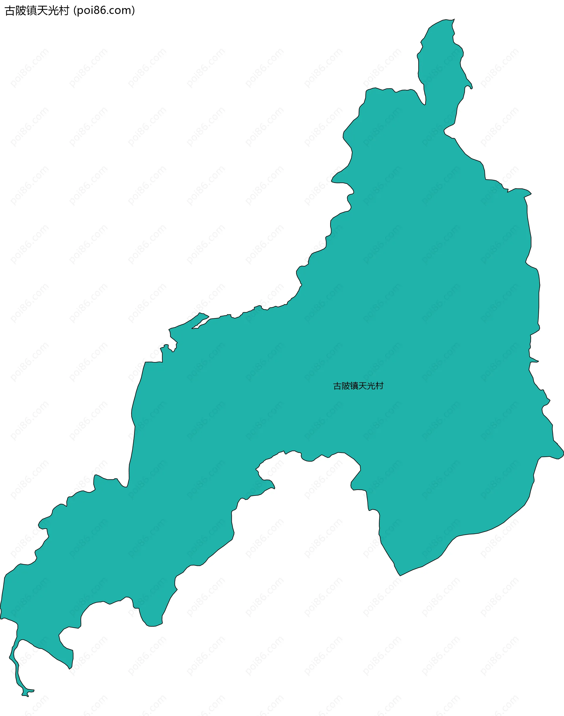 古陂镇天光村边界地图