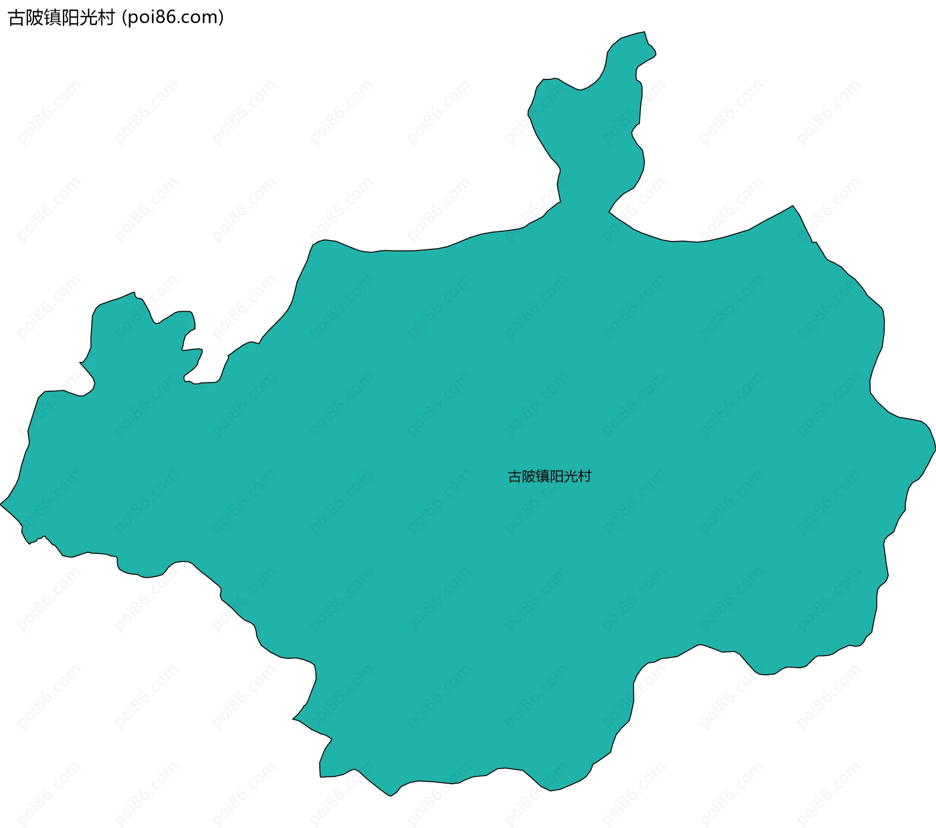 古陂镇阳光村边界地图