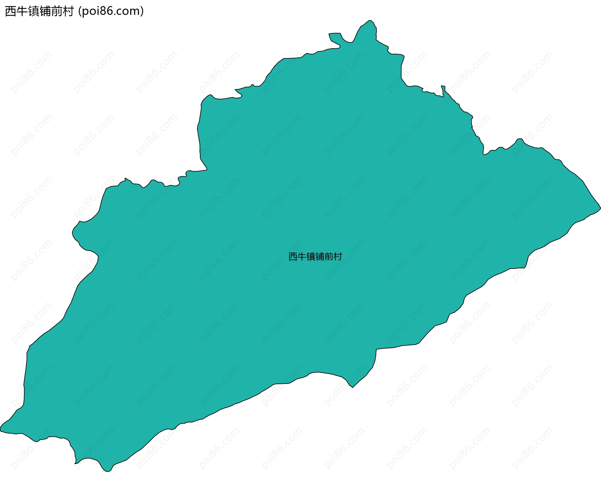 西牛镇铺前村边界地图