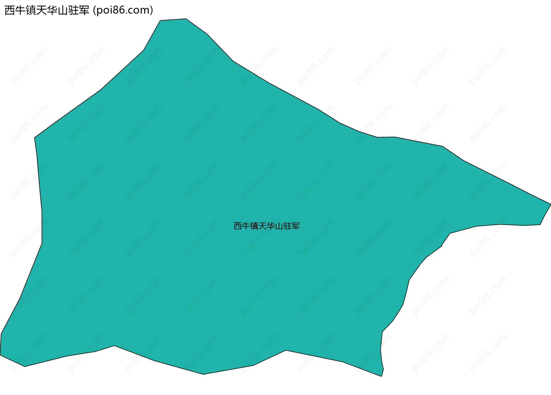 西牛镇天华山驻军边界地图
