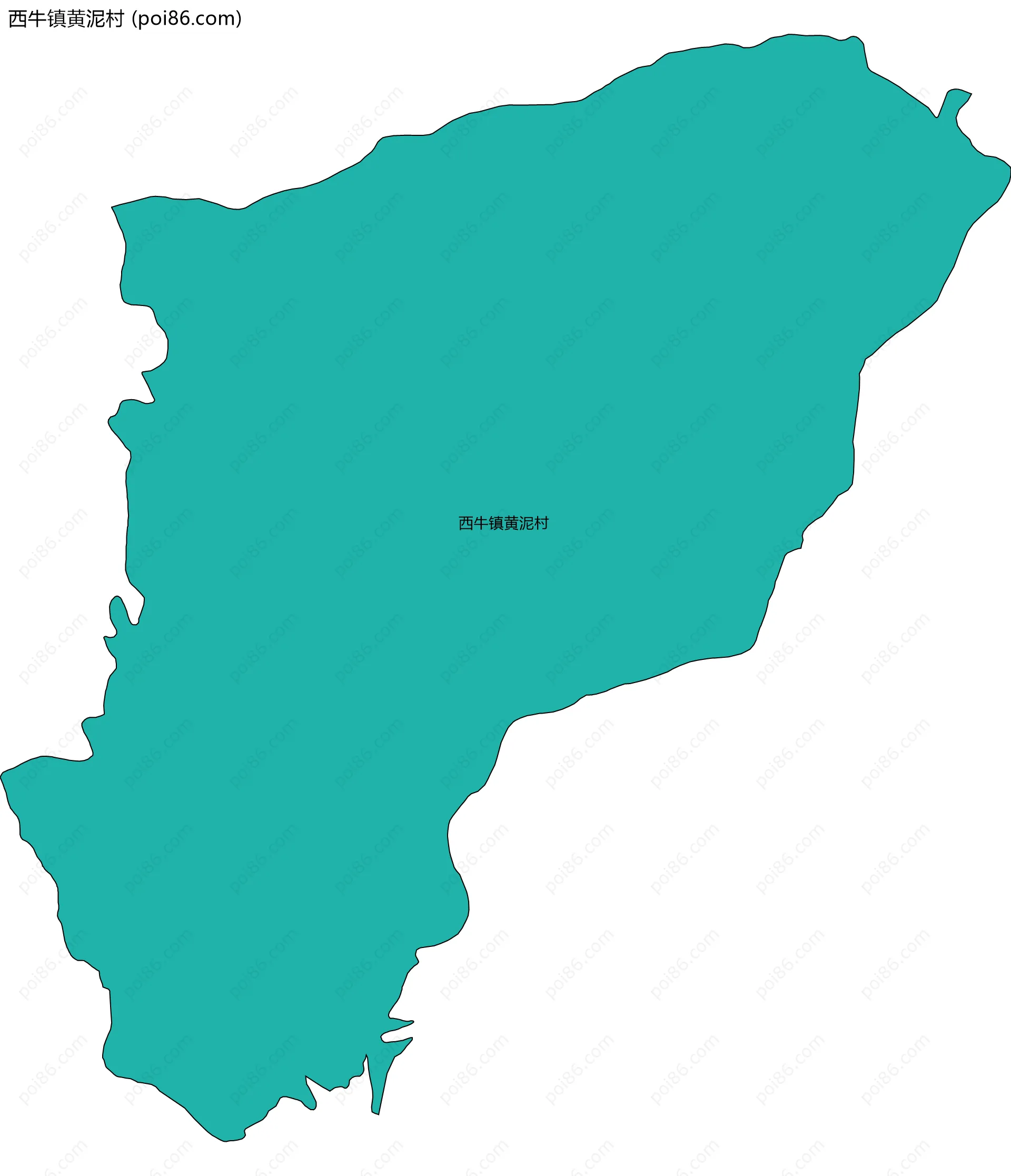 西牛镇黄泥村边界地图