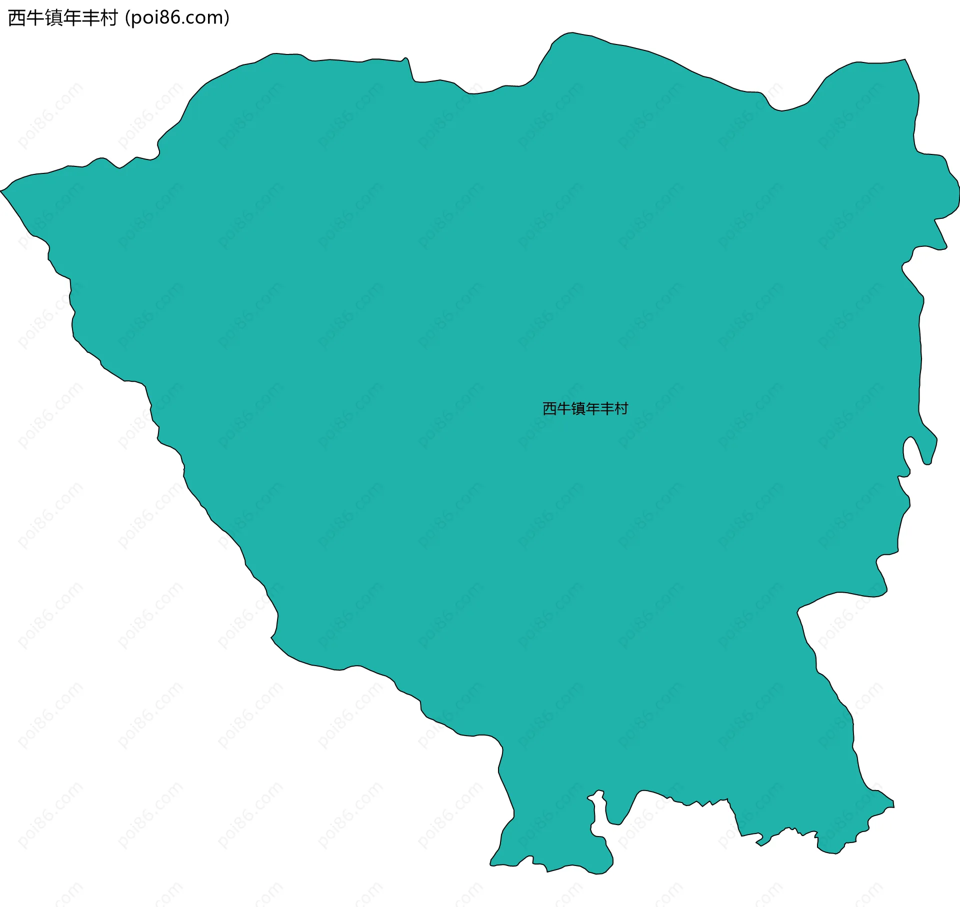西牛镇年丰村边界地图