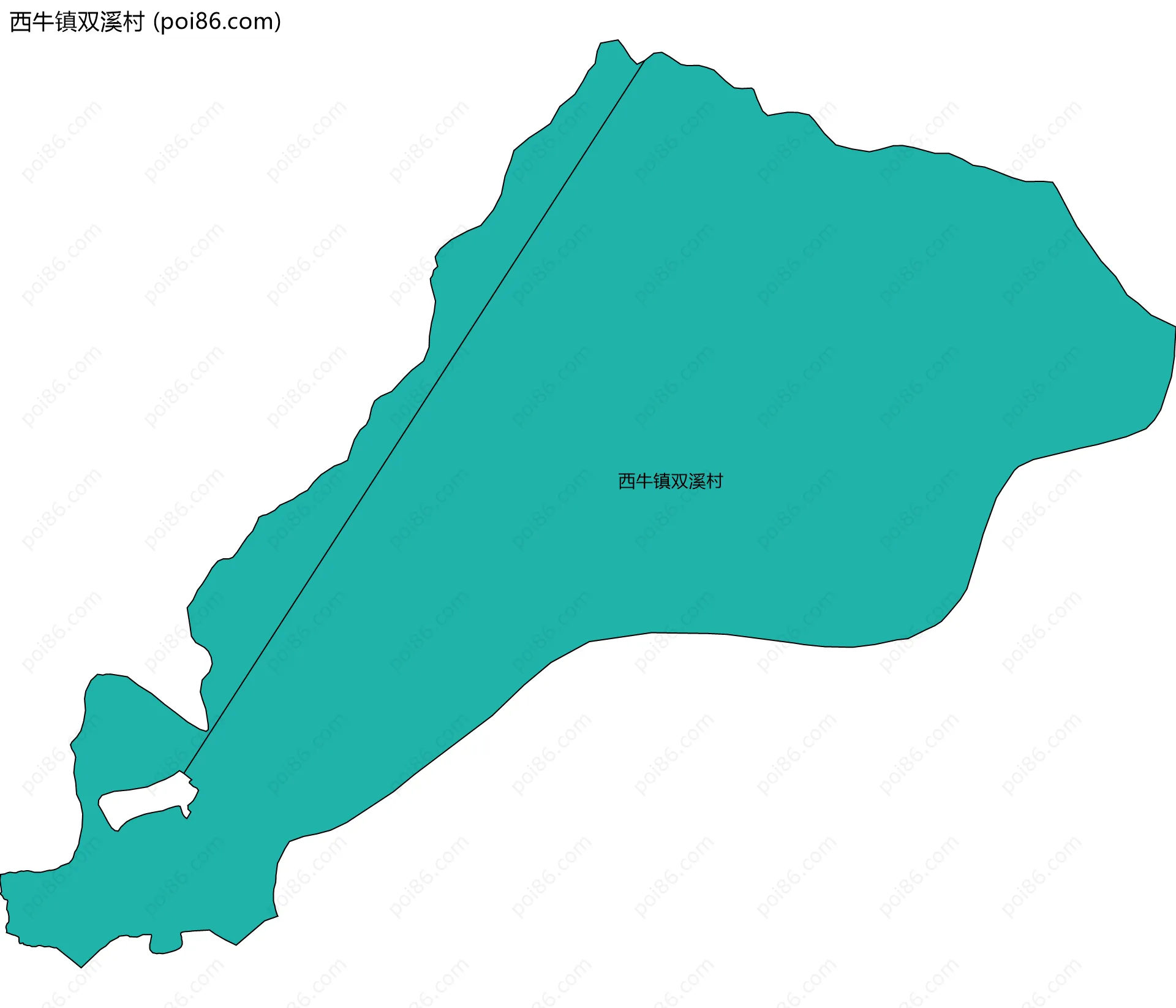 西牛镇双溪村边界地图