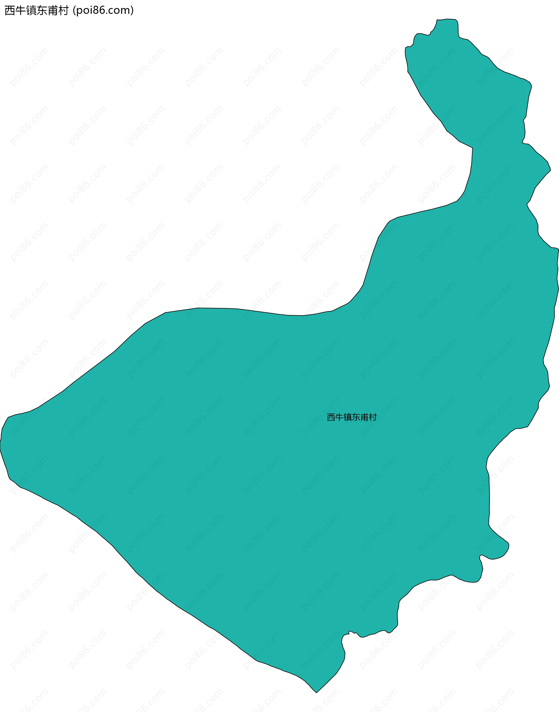 西牛镇东甫村边界地图