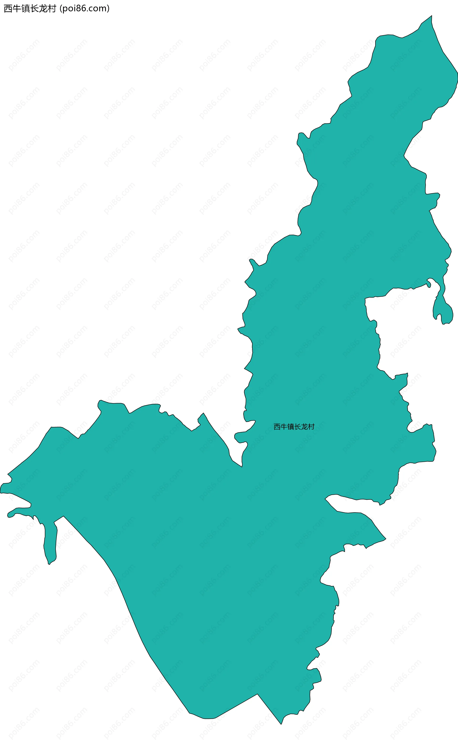 西牛镇长龙村边界地图