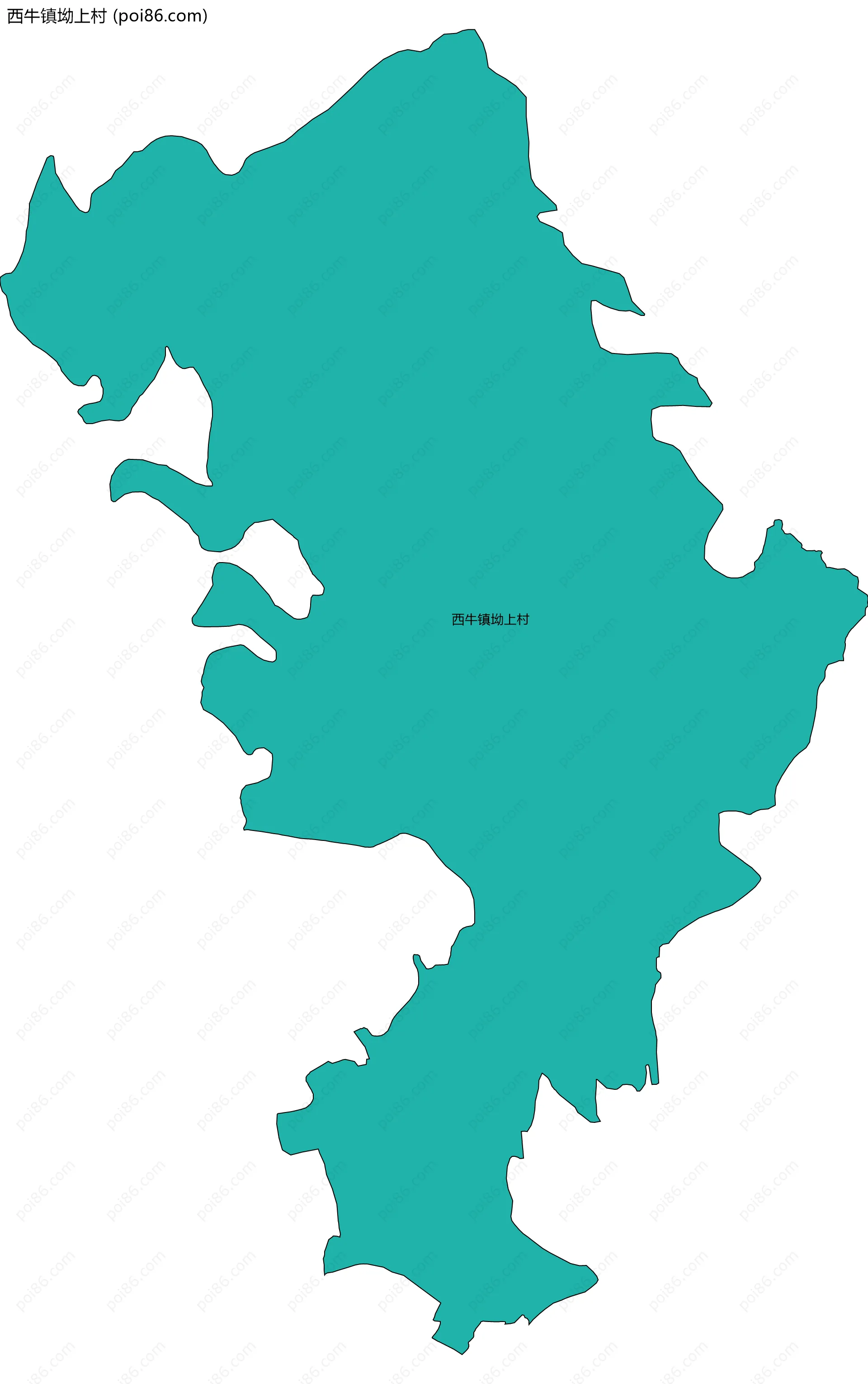 西牛镇坳上村边界地图