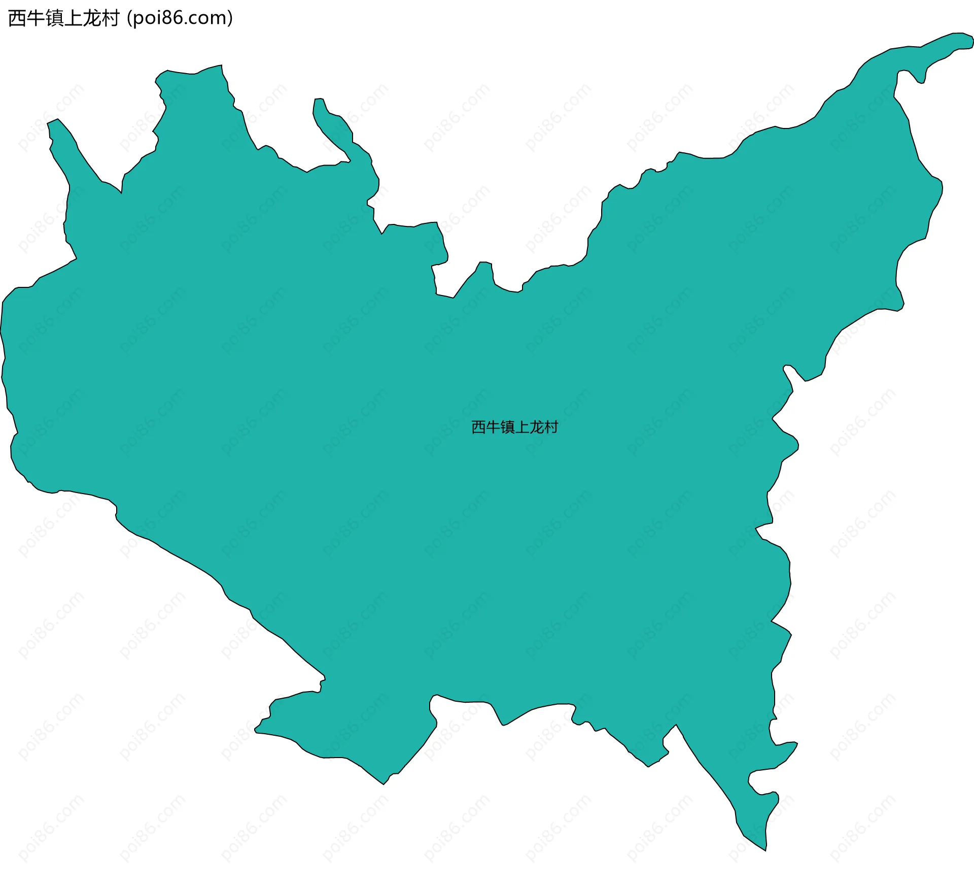 西牛镇上龙村边界地图