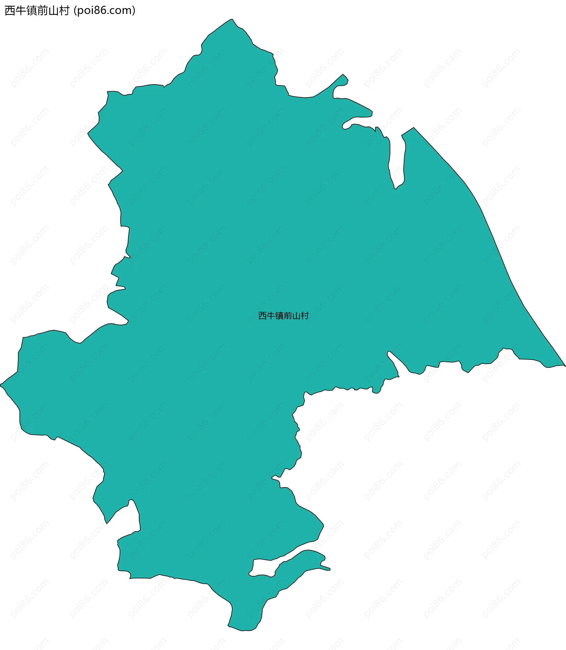 西牛镇前山村边界地图