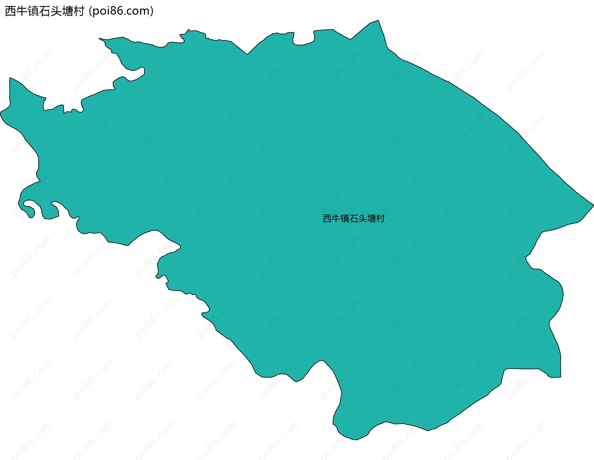 西牛镇石头塘村边界地图