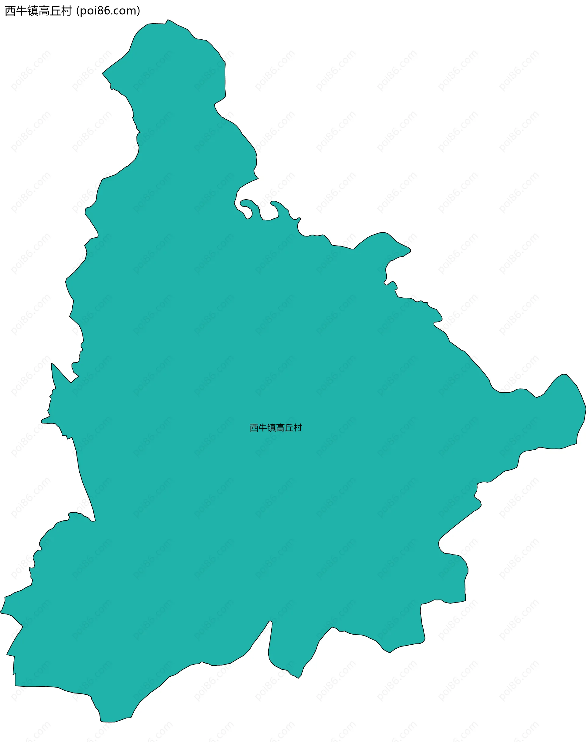 西牛镇高丘村边界地图