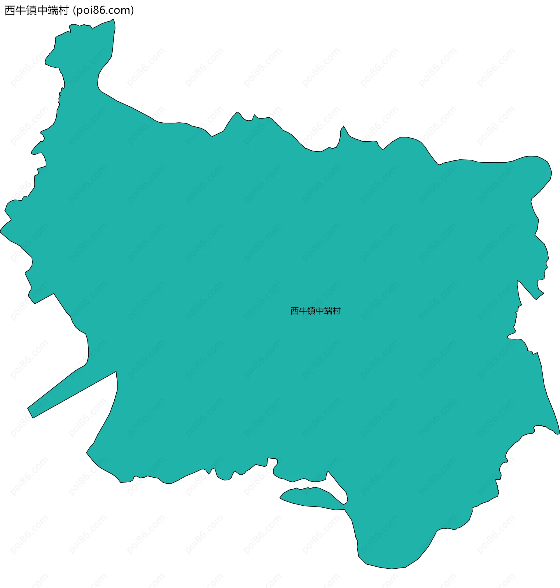 西牛镇中端村边界地图