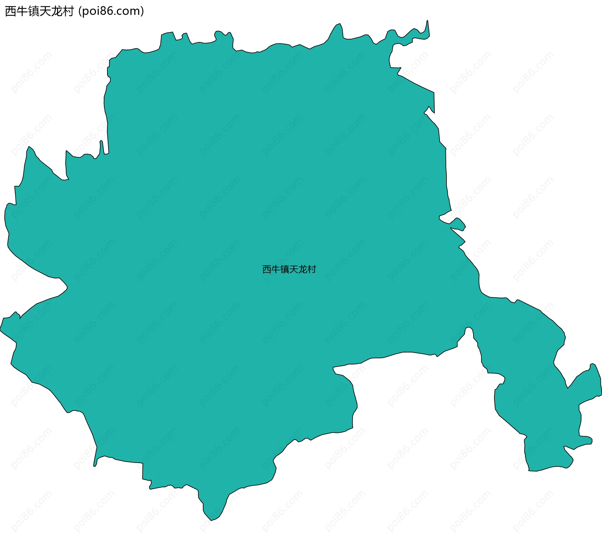 西牛镇天龙村边界地图