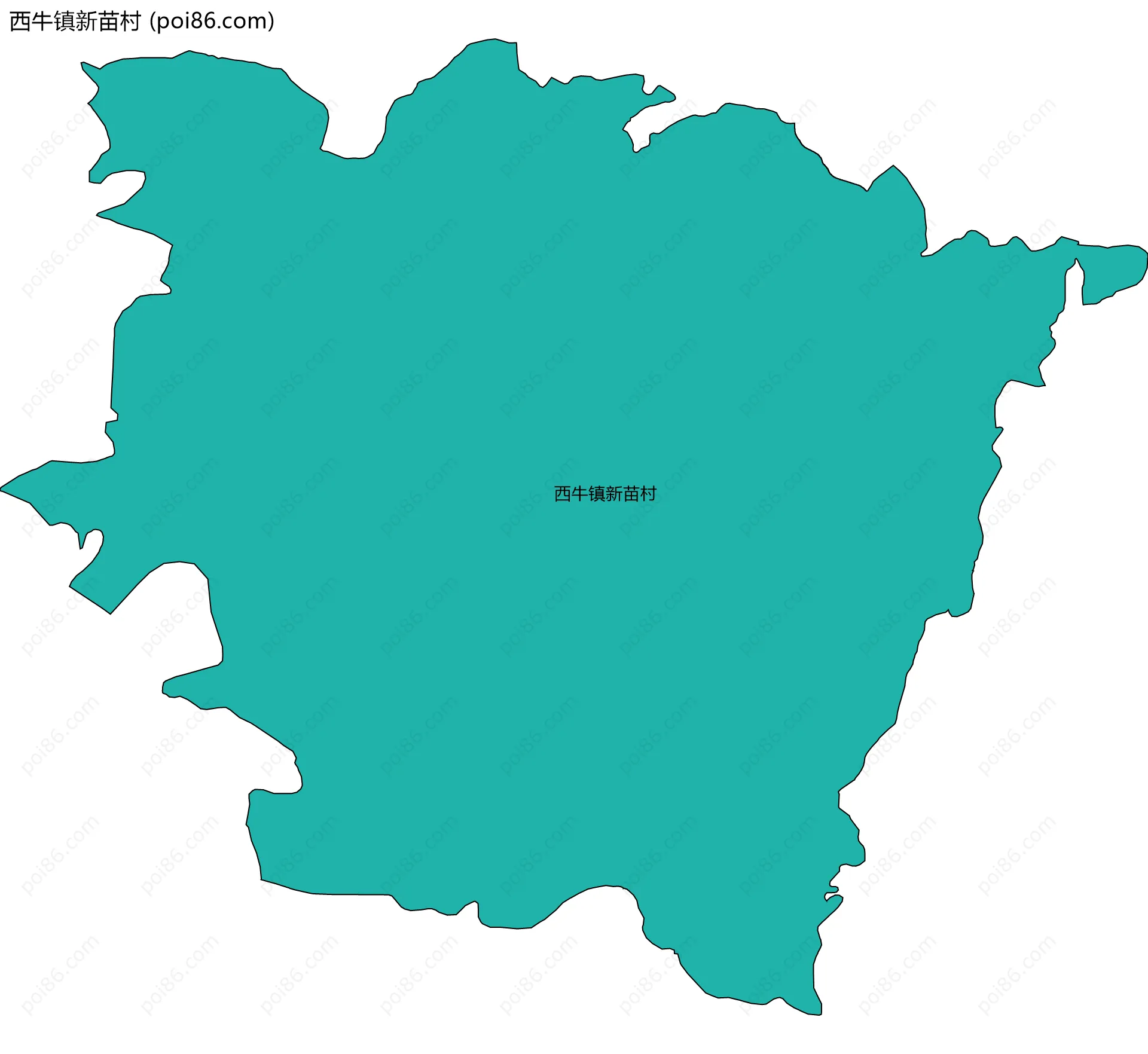 西牛镇新苗村边界地图