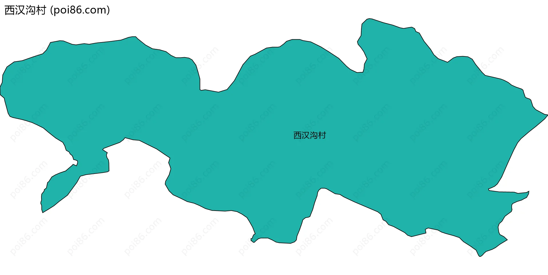 西汉沟村边界地图