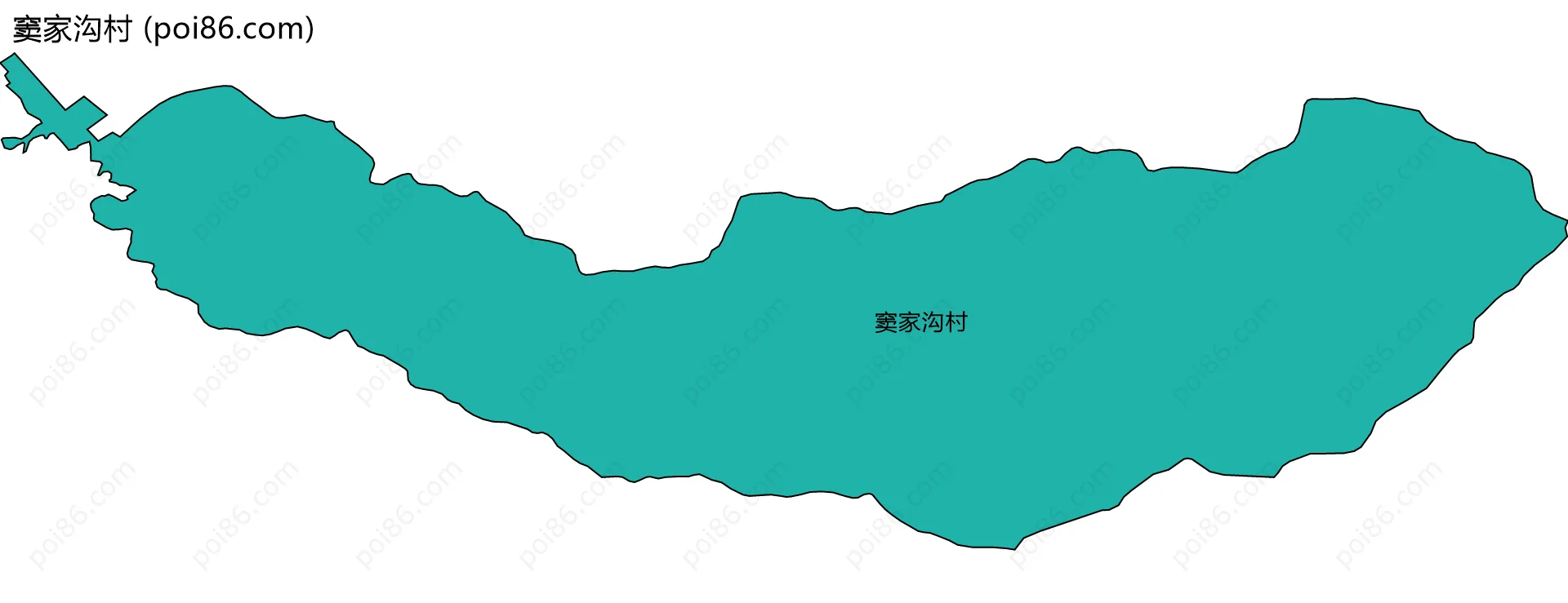 窦家沟村边界地图
