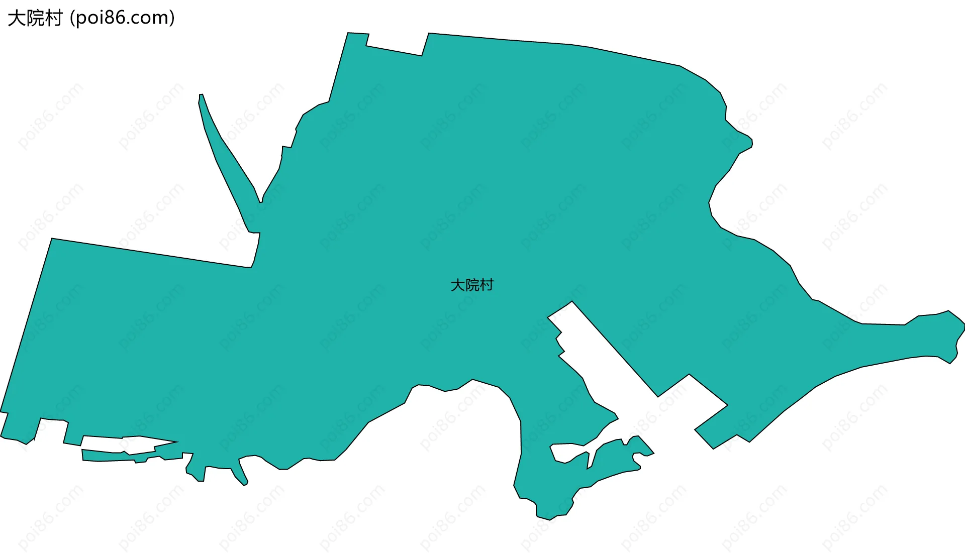 大院村边界地图