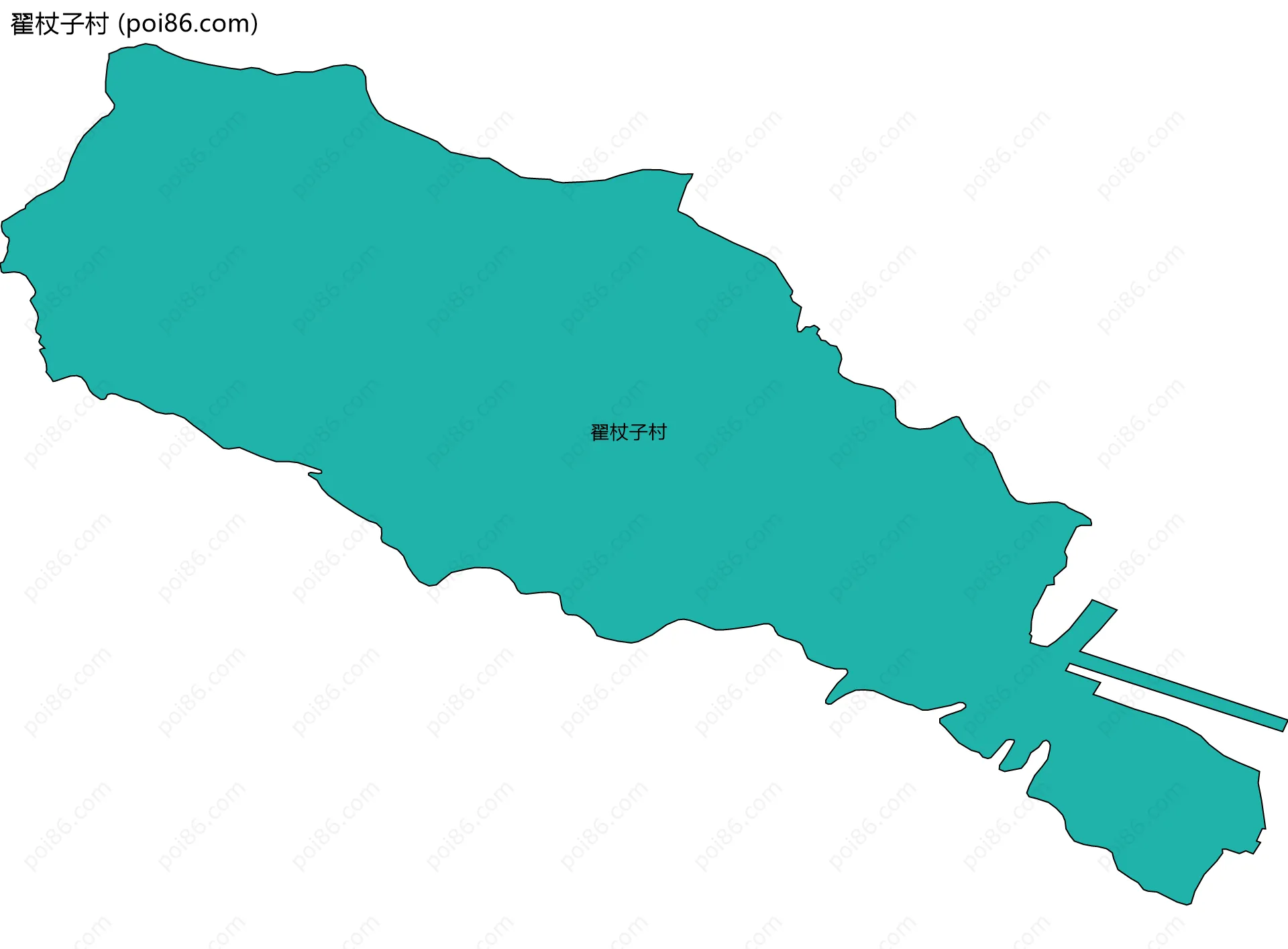 翟杖子村边界地图