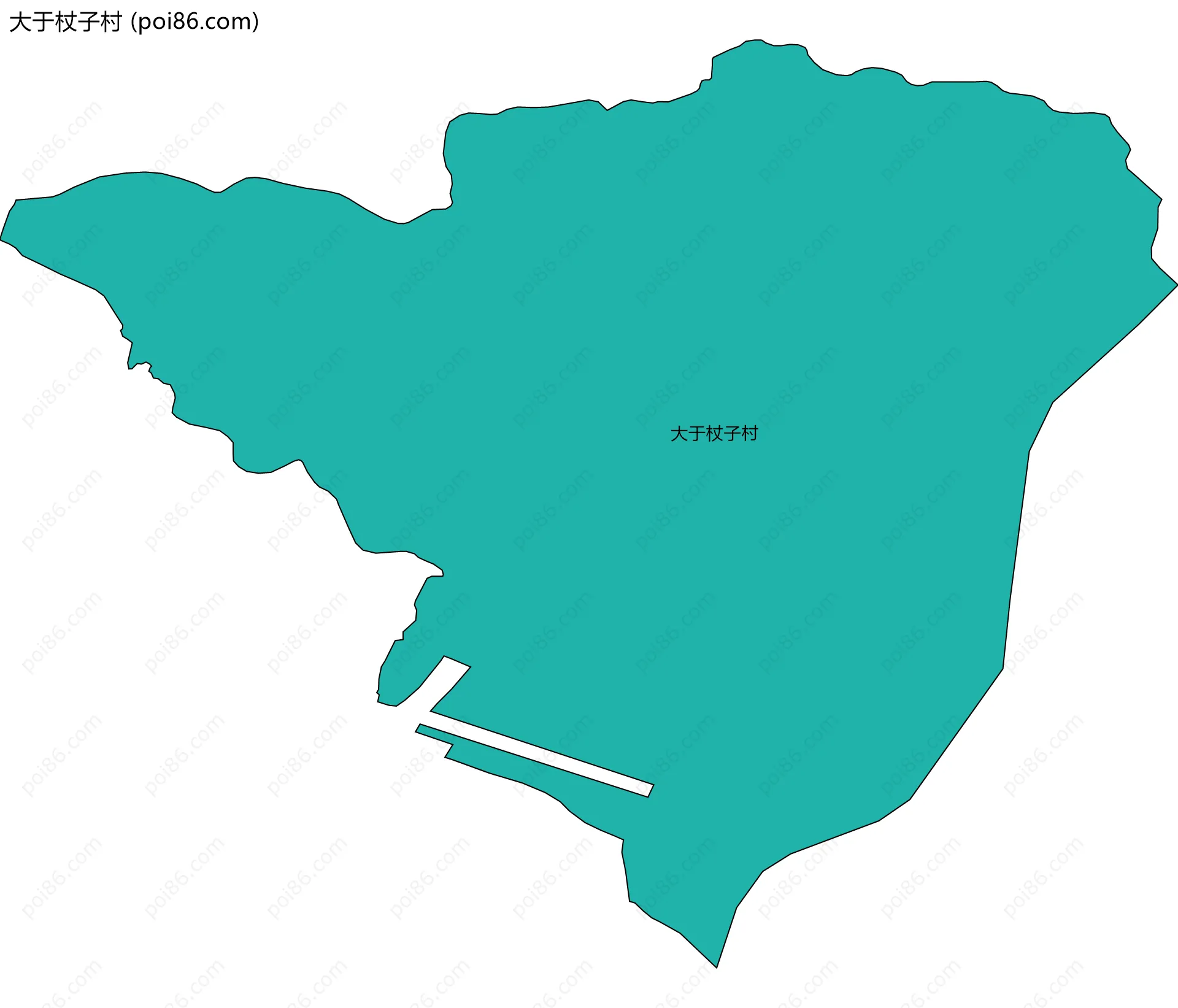 大于杖子村边界地图
