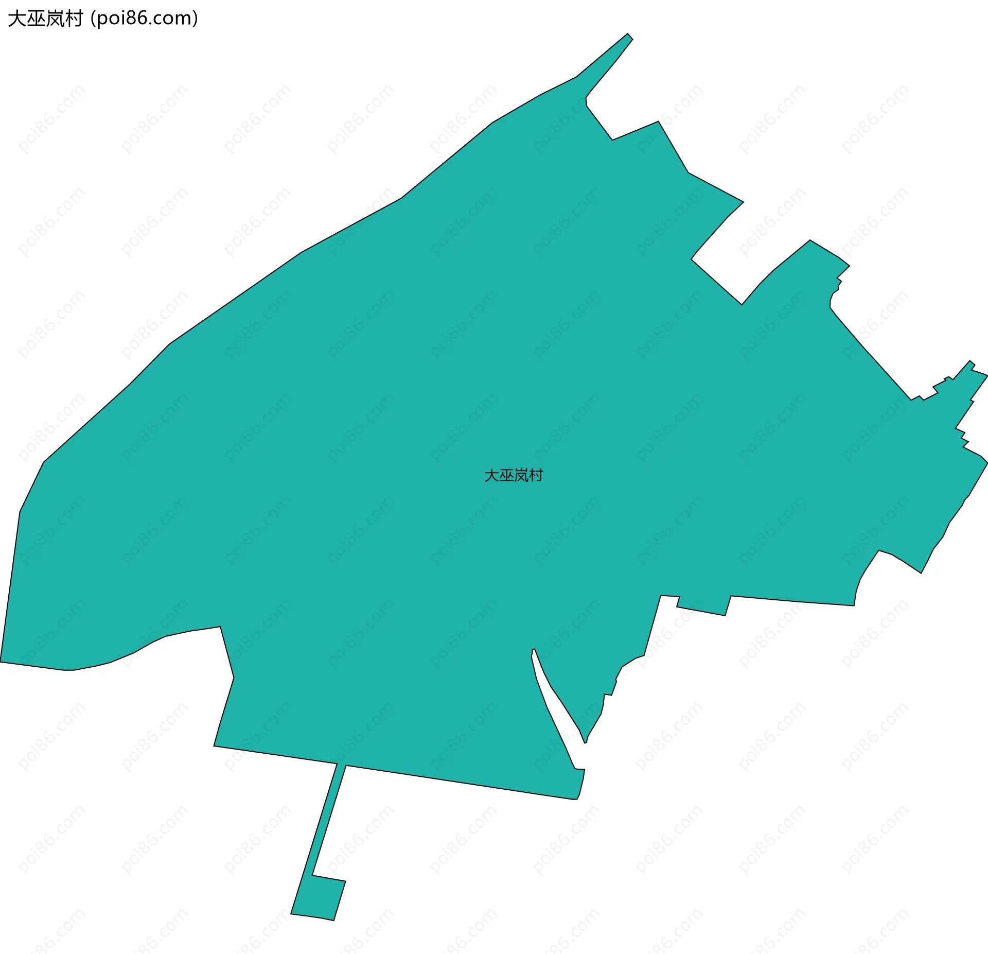 大巫岚村边界地图