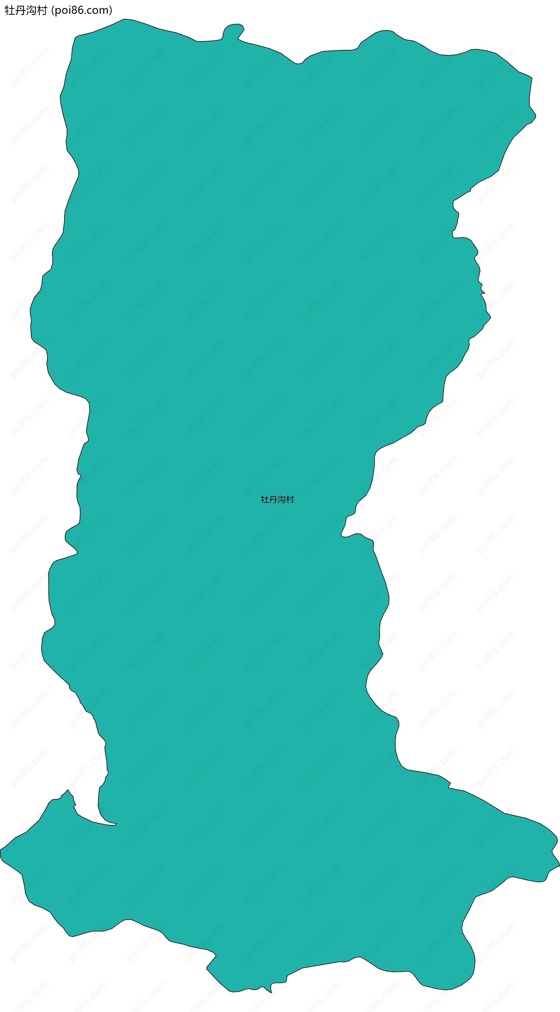 牡丹沟村边界地图