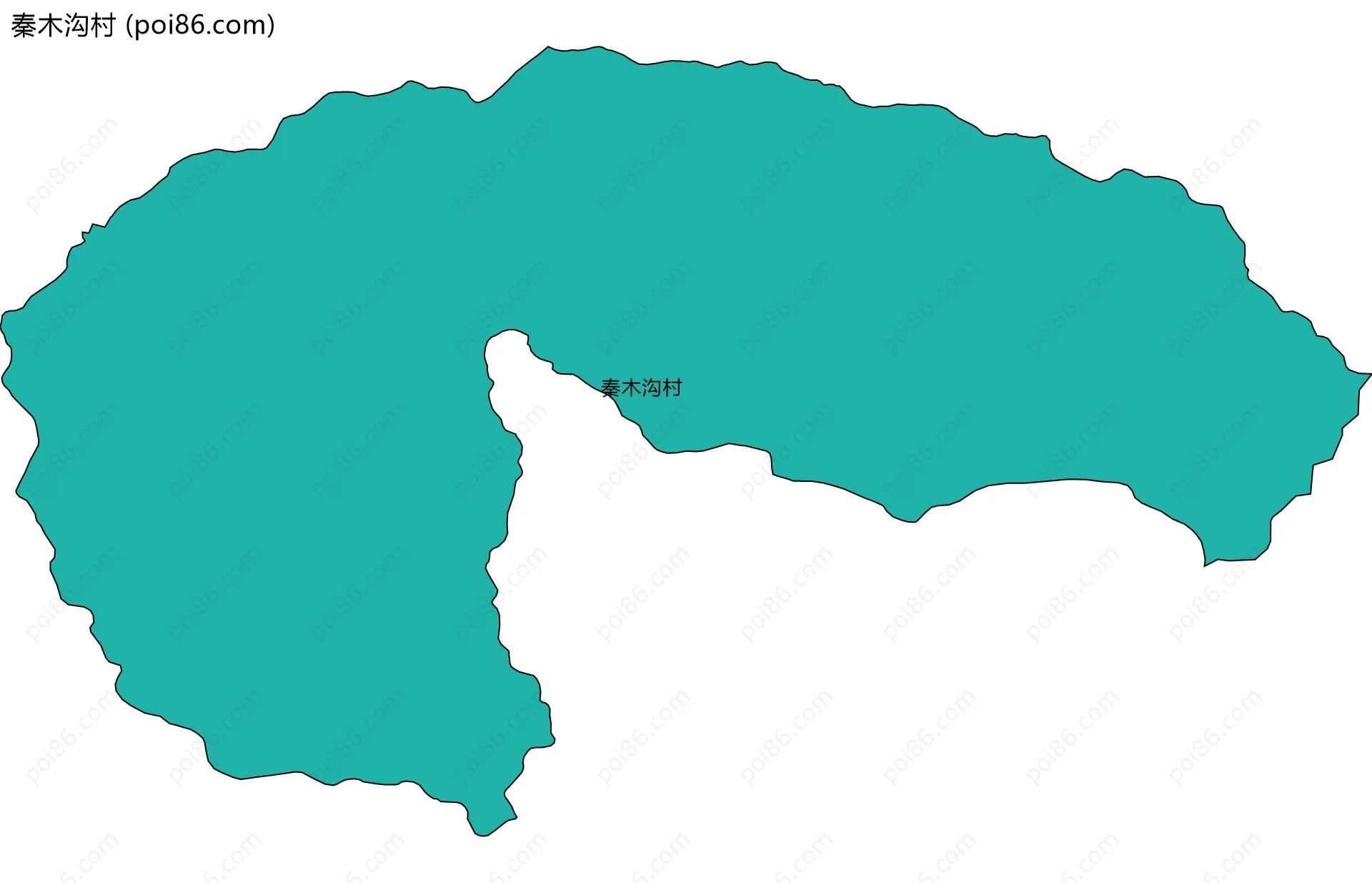 秦木沟村边界地图