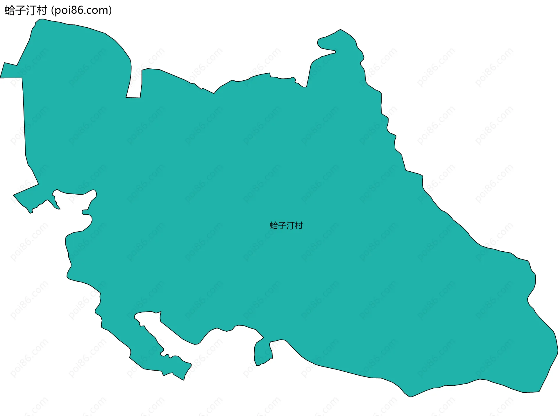 蛤子汀村边界地图