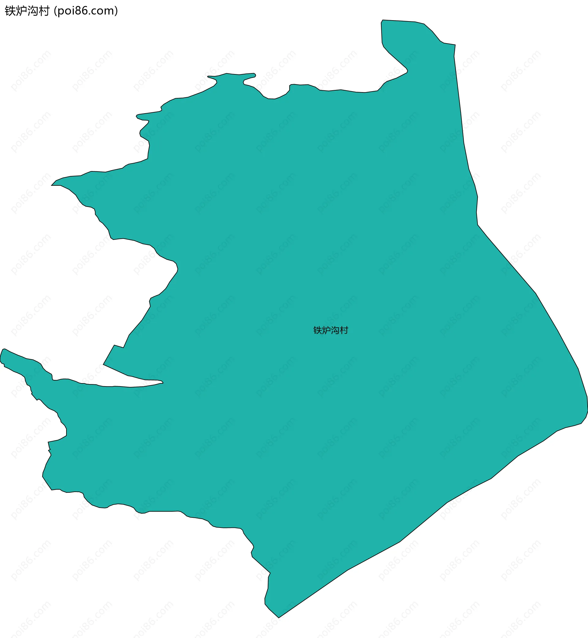 铁炉沟村边界地图