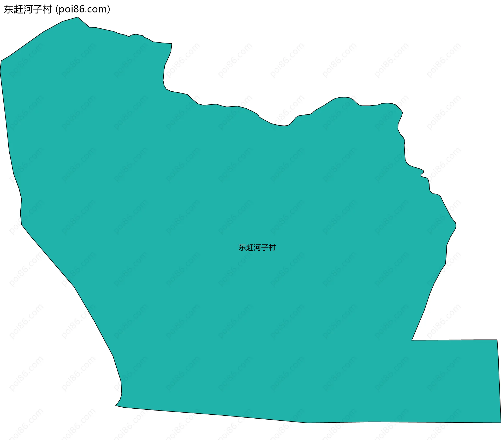 东赶河子村边界地图