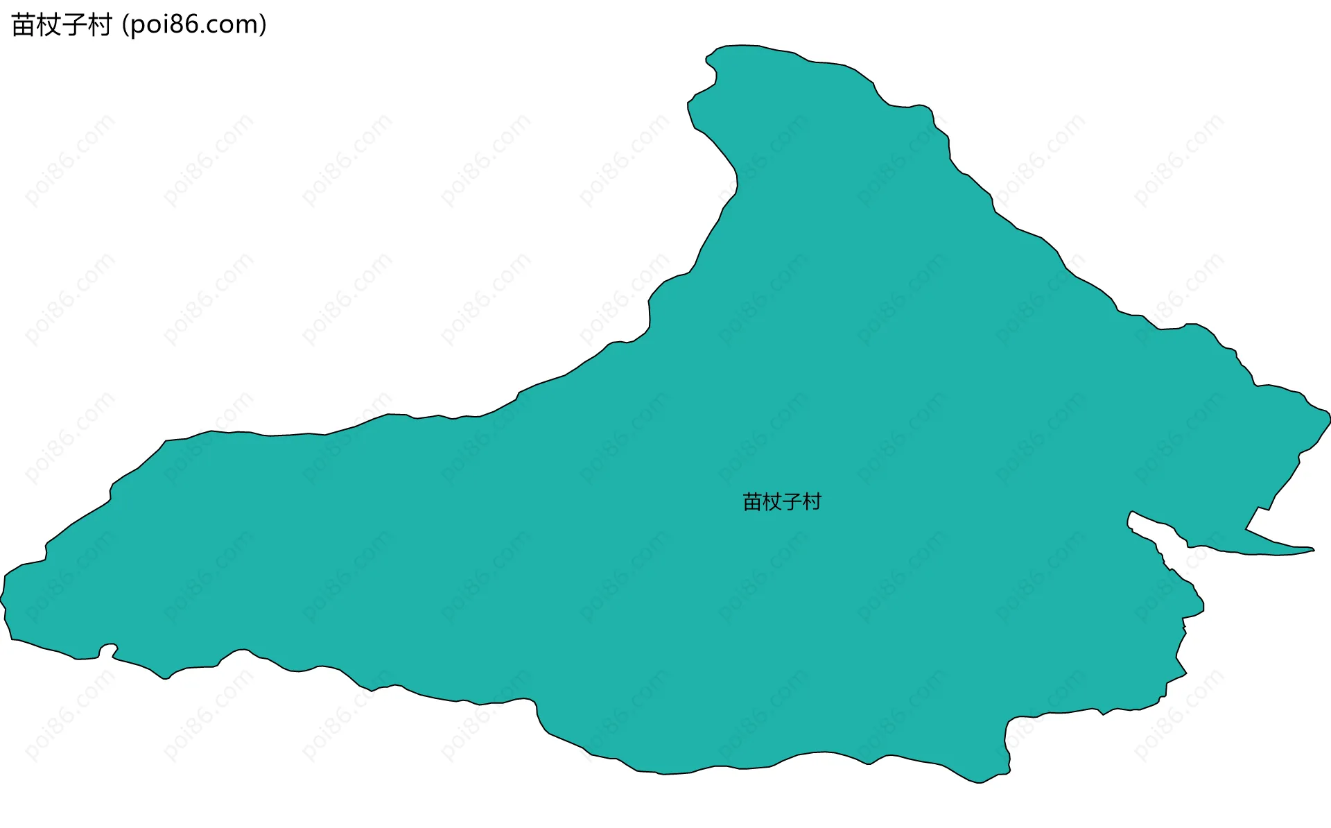 苗杖子村边界地图