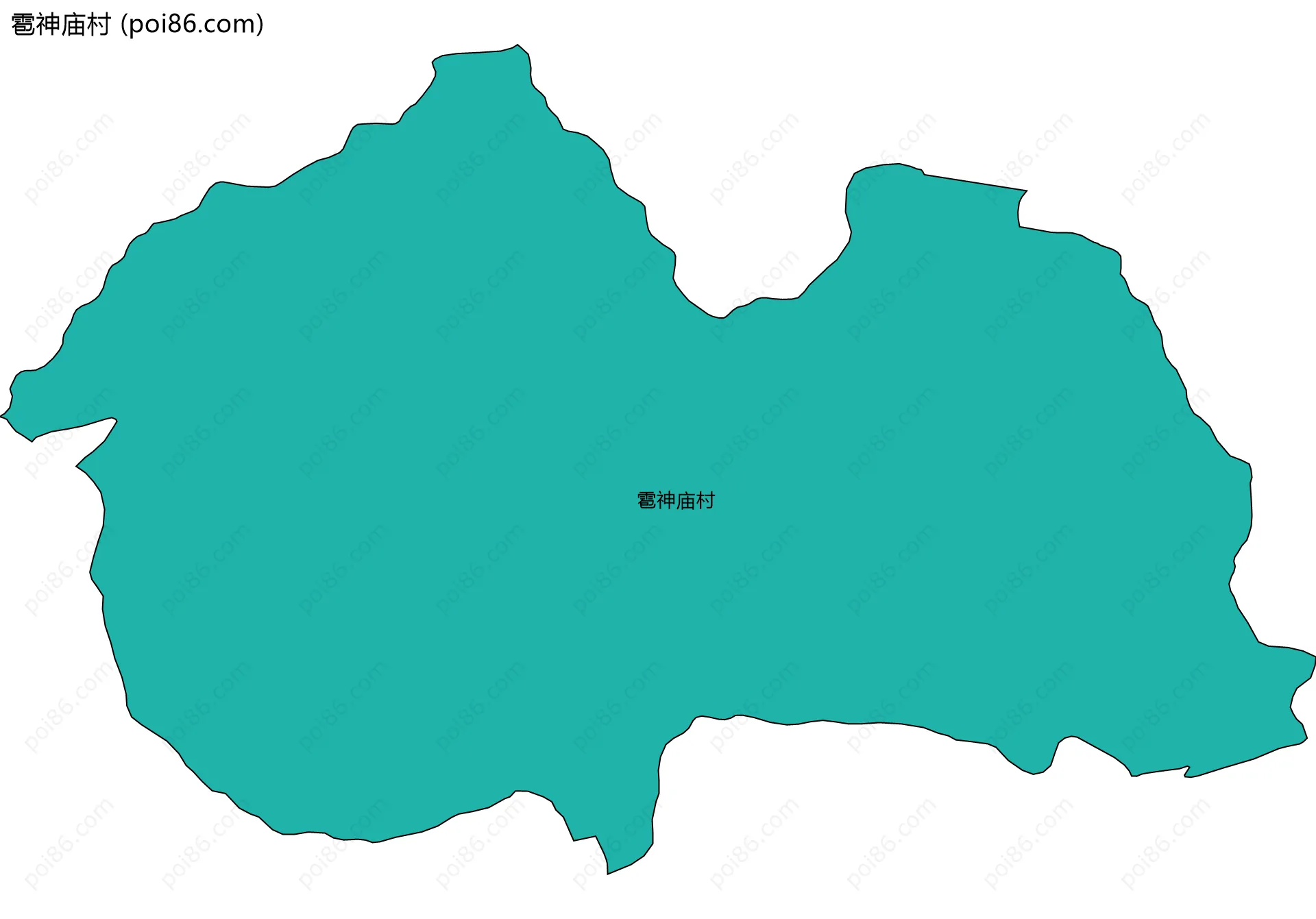 雹神庙村边界地图