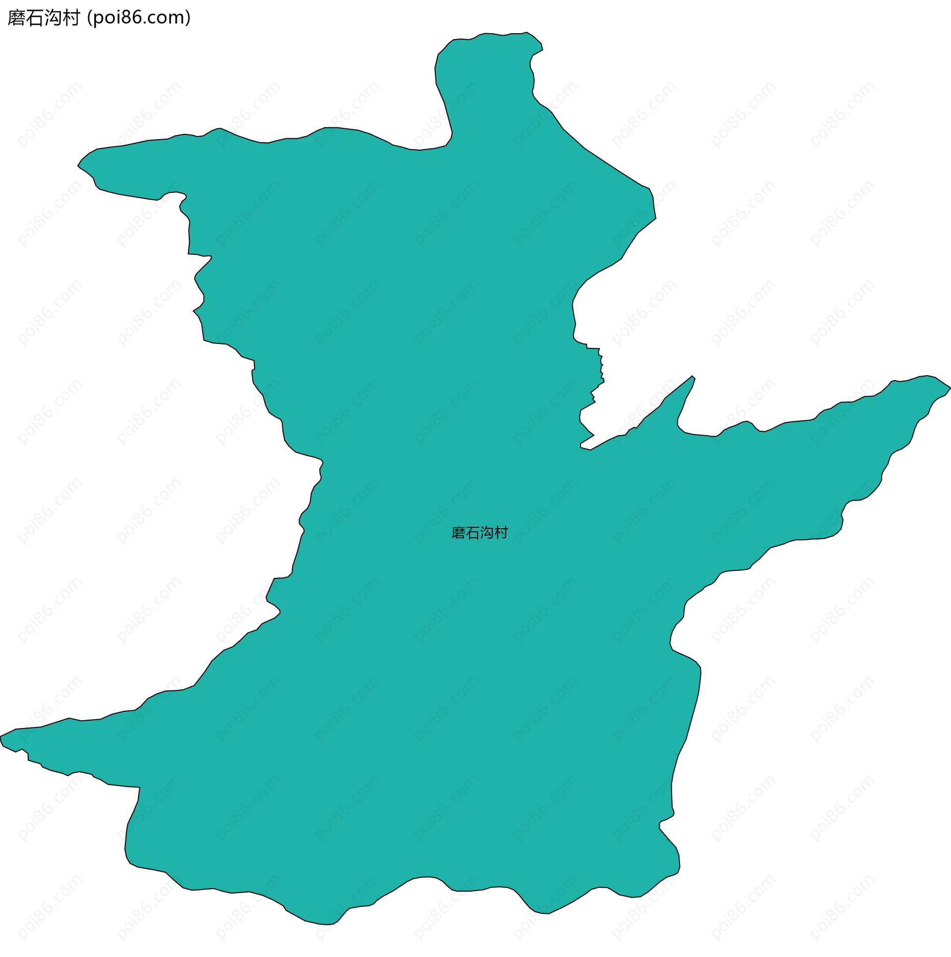磨石沟村边界地图