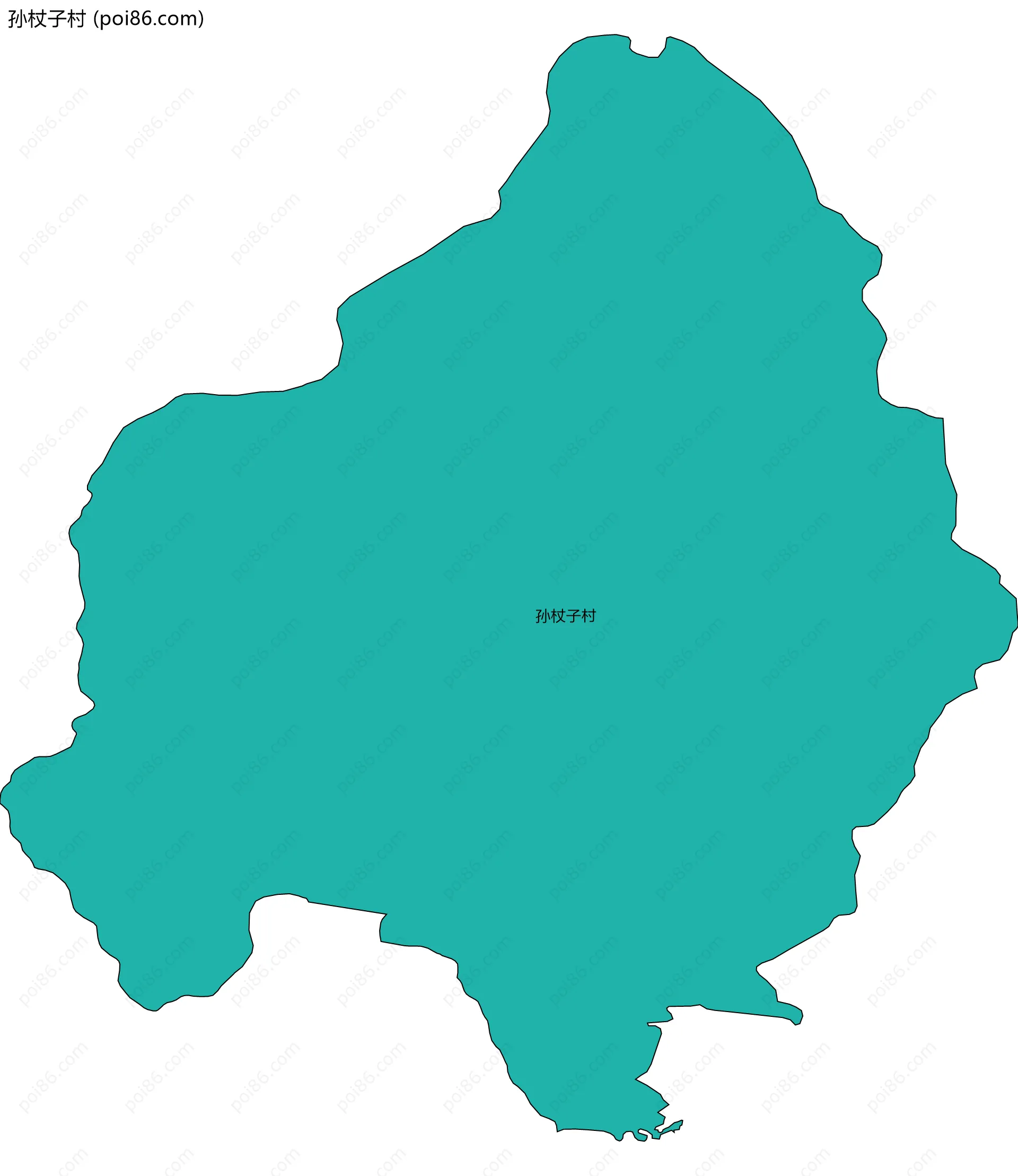 孙杖子村边界地图