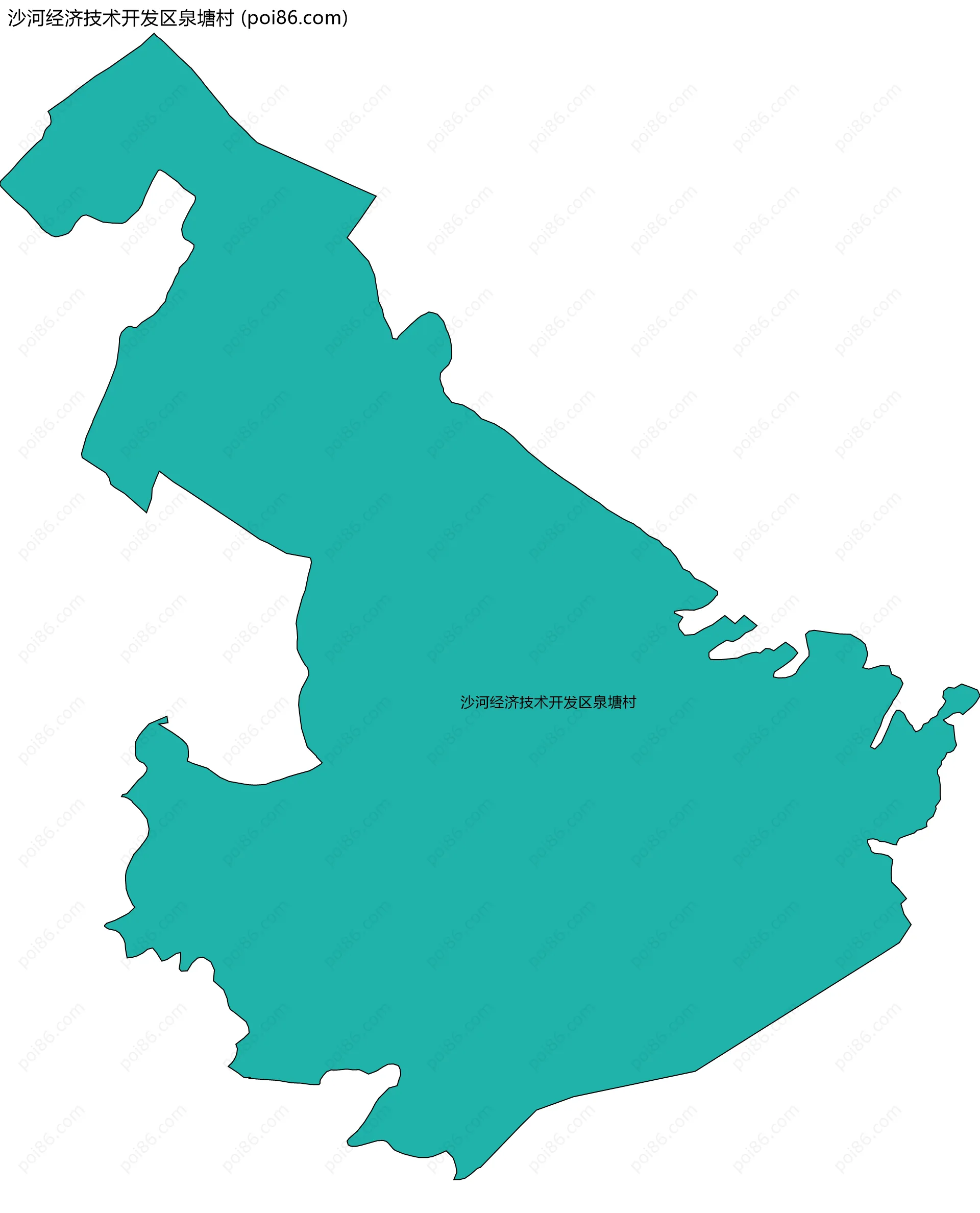 沙河经济技术开发区泉塘村边界地图