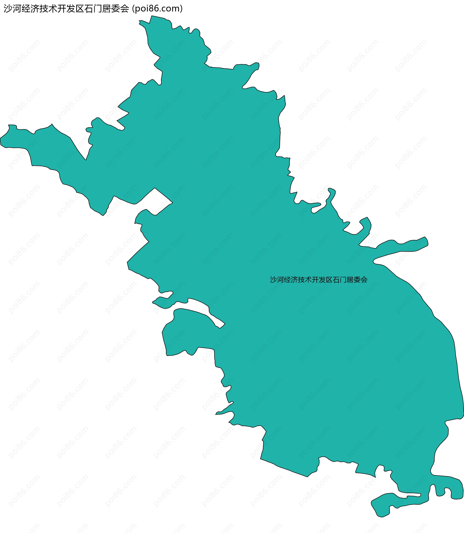 沙河经济技术开发区石门居委会边界地图