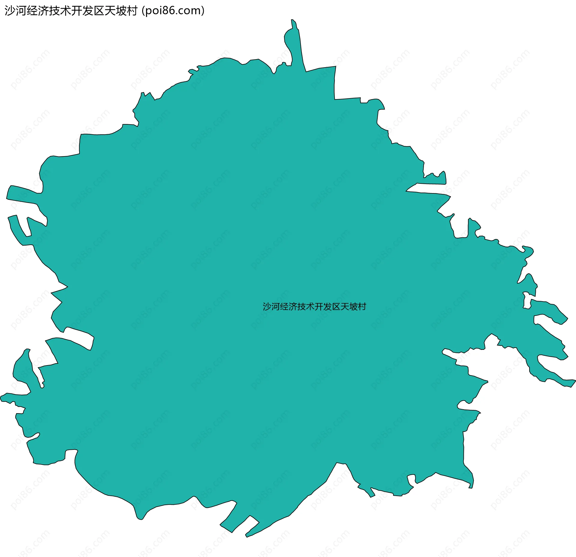 沙河经济技术开发区天坡村边界地图