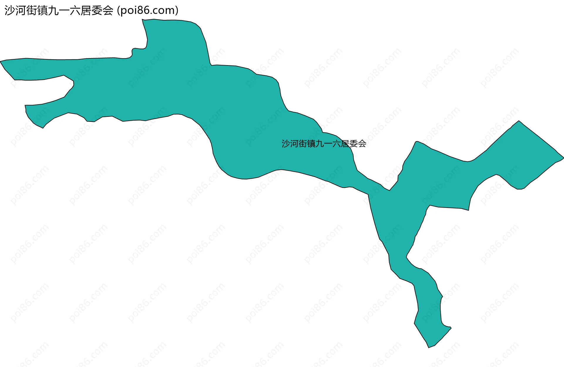 沙河街镇九一六居委会边界地图
