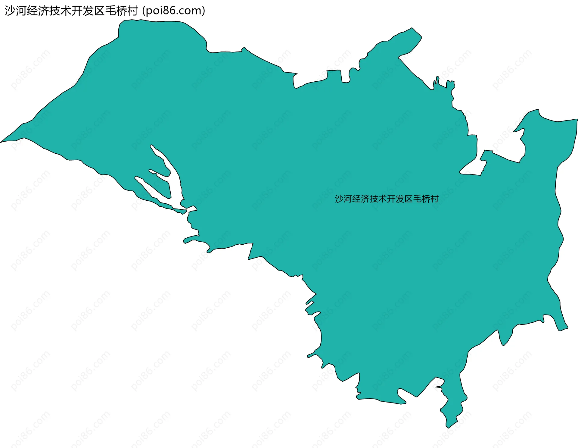 沙河经济技术开发区毛桥村边界地图
