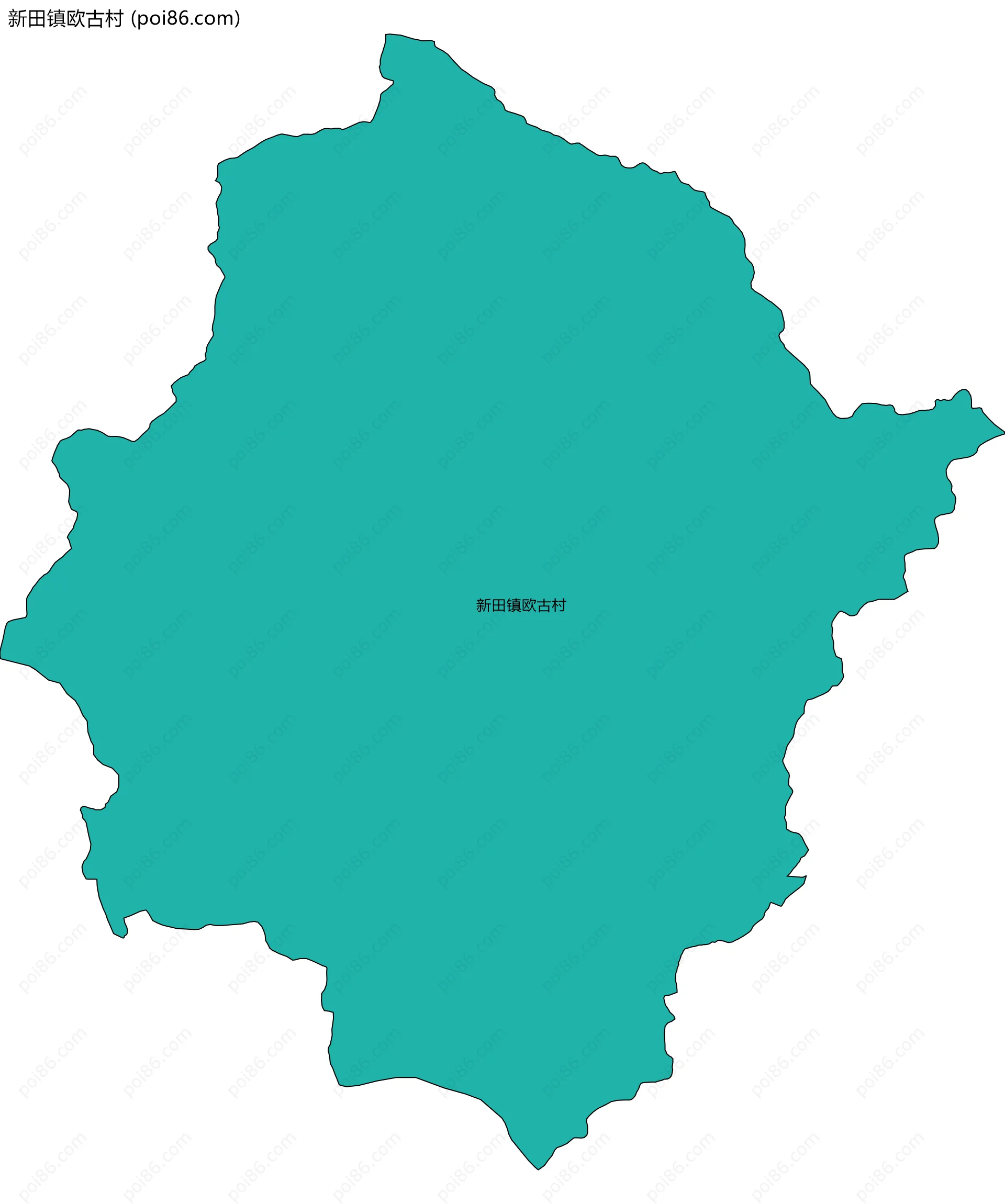 新田镇欧古村边界地图